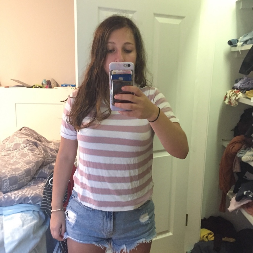 Red and white striped T-shirt